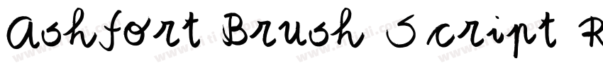 Ashfort Brush Script Regular字体转换